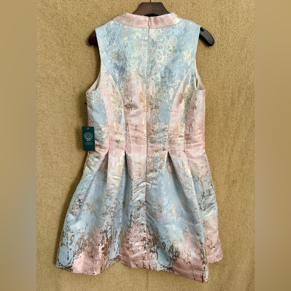 NWT Vince Camuto Jacquered Sleeveless Fit and Flare Dress size 14 - Picture 7 of 12